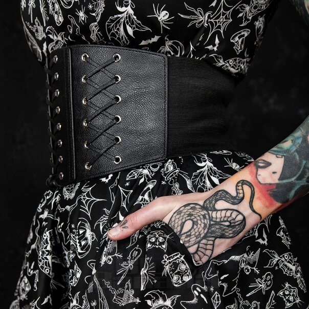 Hell Bunny Mischief Midi Dress (Black) | Blue Banana