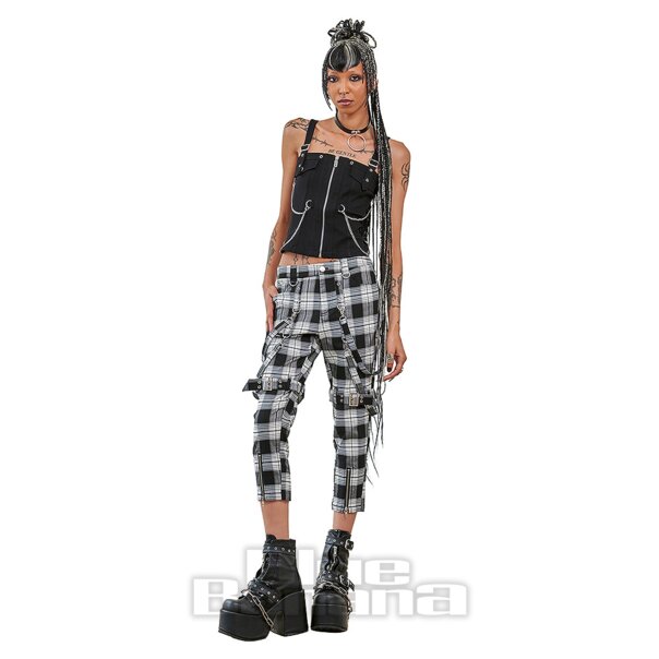 Banned Boucle Nocturne Pantalon (Noir/Blanc) | Blue Banana