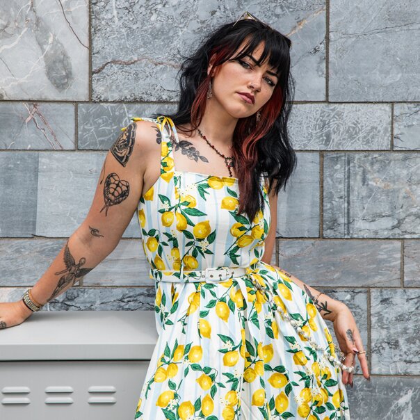 Banned June Lemon Dress (Multicolour) | Alternative Fashion, Goth Clothing