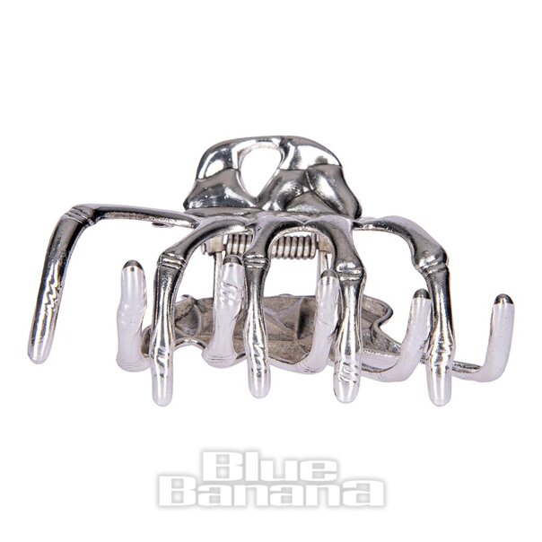 Blue Banana Agarre De Mano Esqueleto Pinza Para El Pelo (Plata) | Blue Banana