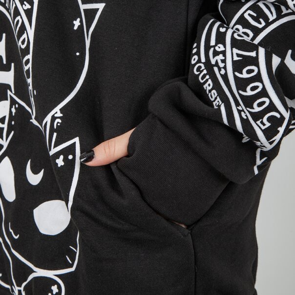 Heartless Cat Craft Hoodie (Black/White) | Blue Banana UK