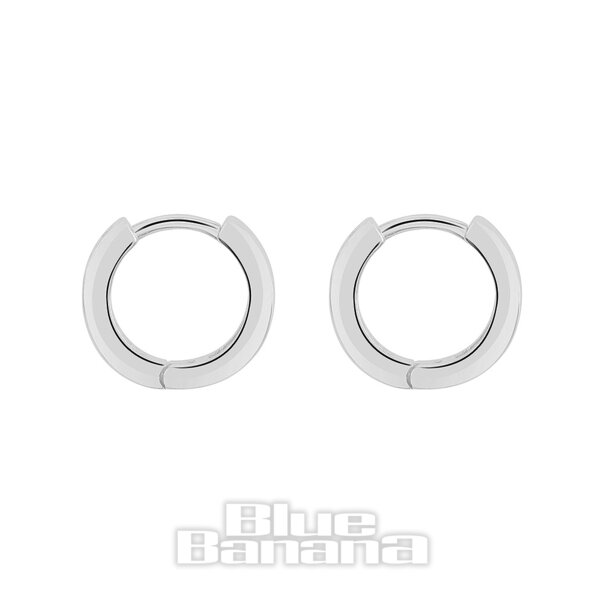 Blue Banana Sterlingsilber Mittlere Kristallreihe  Clicker-Hoops (Paar)| Body Piercing Jewellery