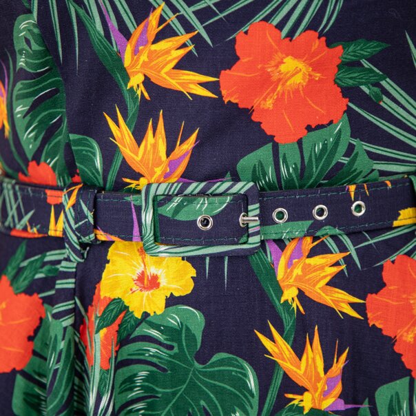 Banned Morena Tropical Dress (Multicolor) | Vintage Fashion, Midi Dresses