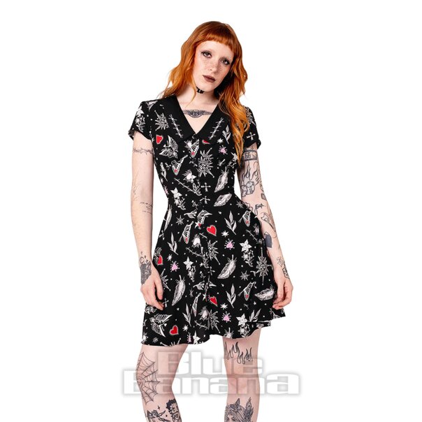Hell Bunny Leah Mini Dress (Black) | Alternative Mini Dresses