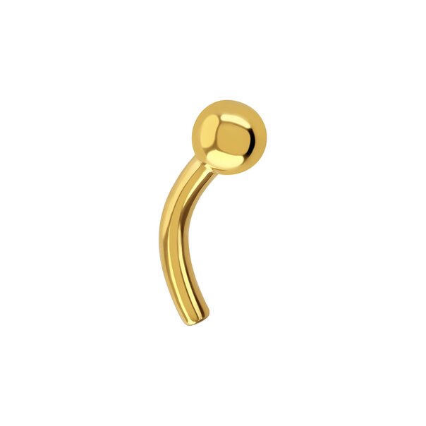 Blue Banana Plasma Gold Threadless Curved Bar (Gold) | Threadless Piercing jewelry