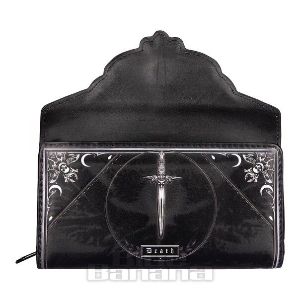 Nemesis Now Death's Head Moth Embossed Gothic Purse (Black) | Blue Banana