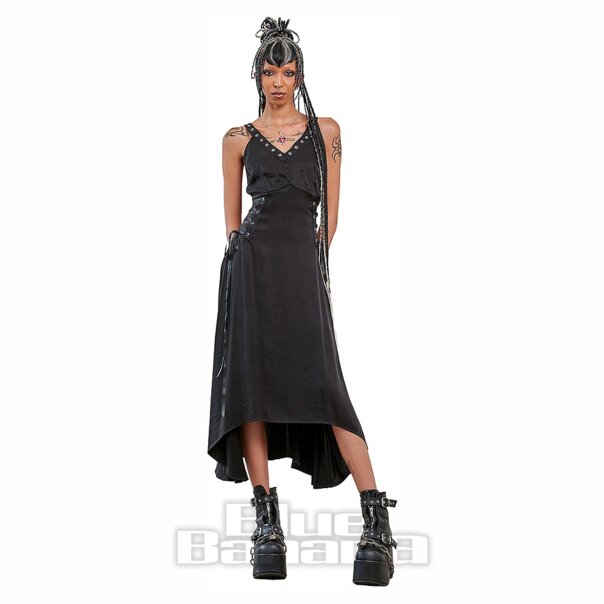 Banned Voile Lunaire Robe (Noir) | Blue Banana