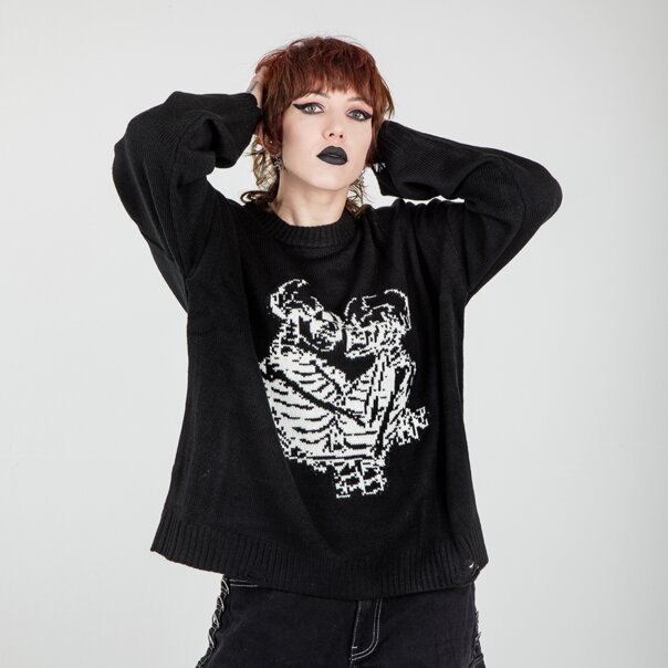The Ragged Priest Everlasting Jumper (Black & White) | Alternative Autumn Clothing