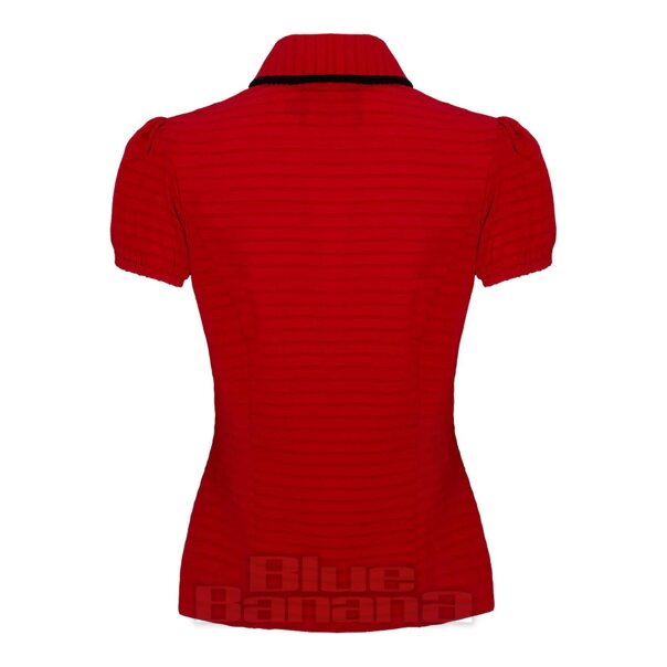 Hell Bunny Casey Blouse (Red) | Alternative Blouses, Gothic Clothing