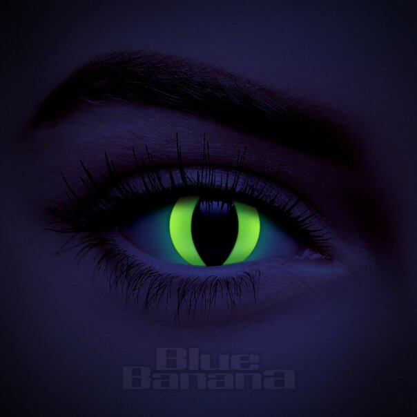 Uv I-Glow Cat's Eye Daily Contact Lenses, Animal Costume Contacts