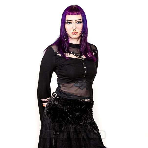 Banned Cordelia Gothic Top (Black) | Gothic Clothing