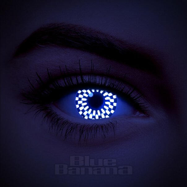 Black/Red Check UV i-Glow Coloured Contact Lenses (30 Day) | Coloured Contacts
