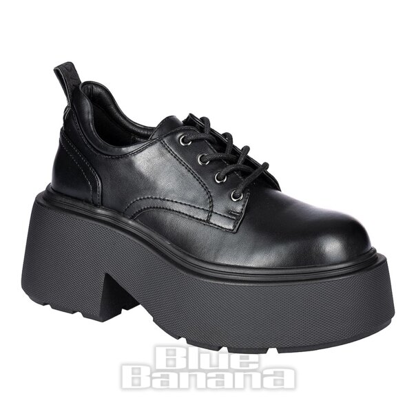 Chaussure végane Buffalo Vicious (noire) | Blue Banana Footwear