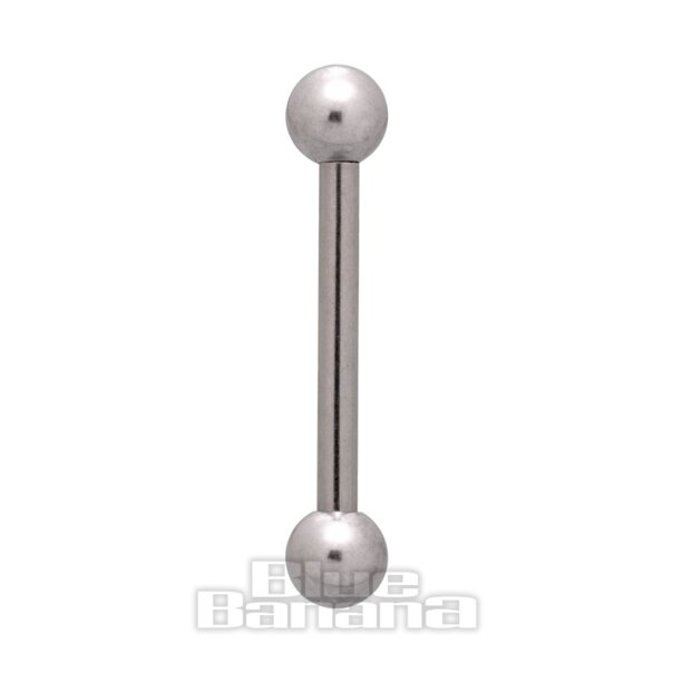 Barre en acier chirurgical Blue Banana (argent) | Bijou de piercing