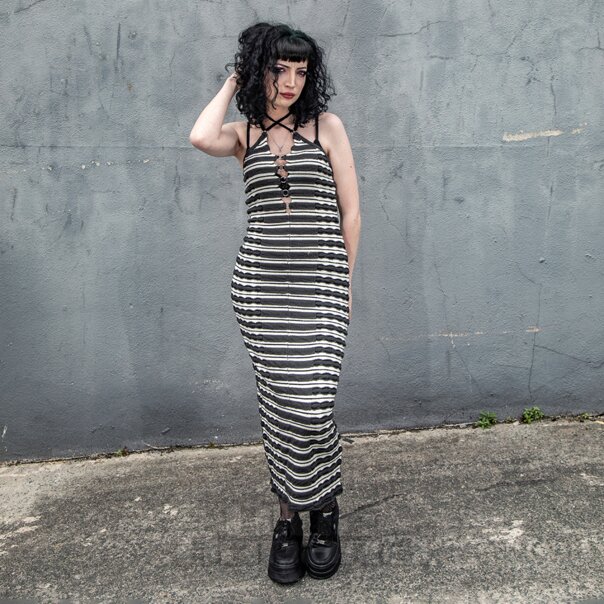 Ragged Priest Fever Dress (Charcoal) | Alternative Clothing
