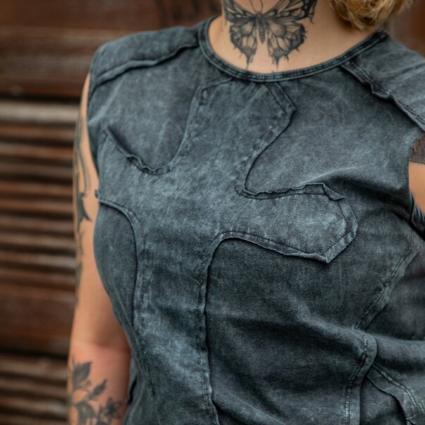 Poizen Industries Noctis Vest (Grey) | Alternative Clothing