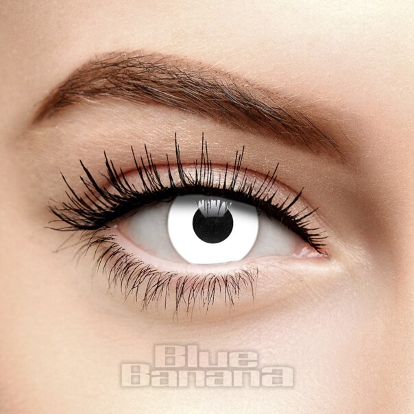 Halloween 30 Tage wiederverwendbare weiße farbige Kontaktlinsen, Coloured Contacts UK