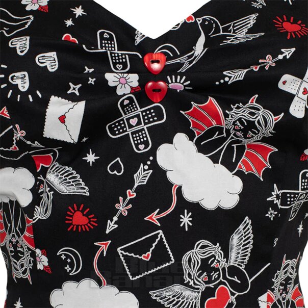 Hell Bunny Charlie Kleid (Schwarz) | Hell Bunny Mode