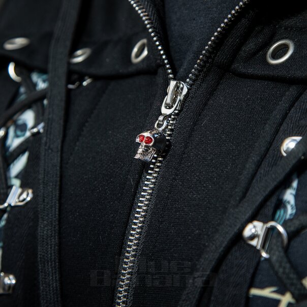 Banned Pixie Crâne Sweat À Capuche (Noir)