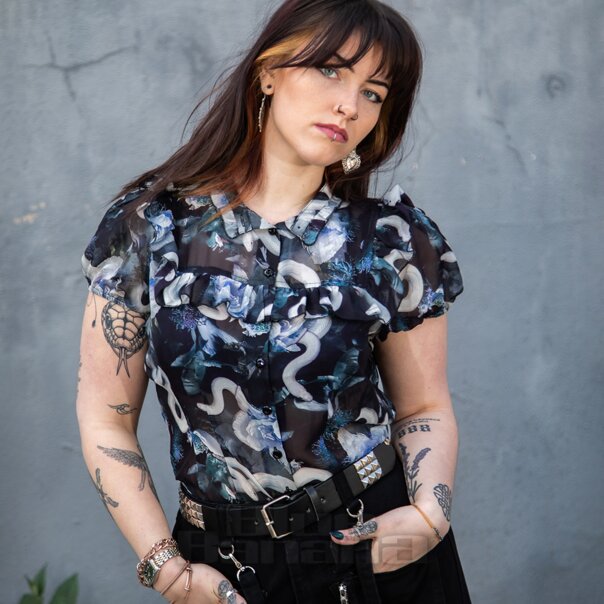 Hell Bunny Serpent Blouse (Multicolour) | Alternative Blouses