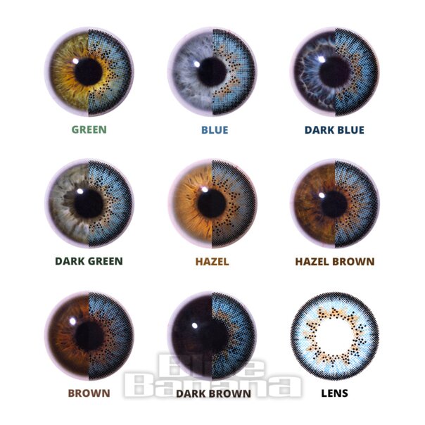 Tri Tone 90 Day Sky Blue Coloured Lenses, Natural Contacts