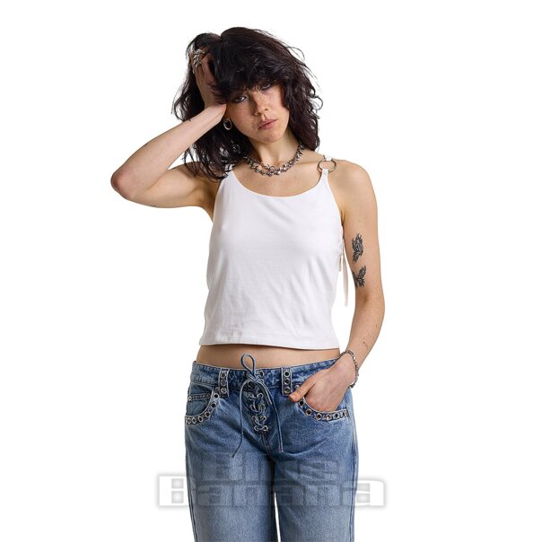 Ragged Priest Char Top (White) | Alternative Clothing