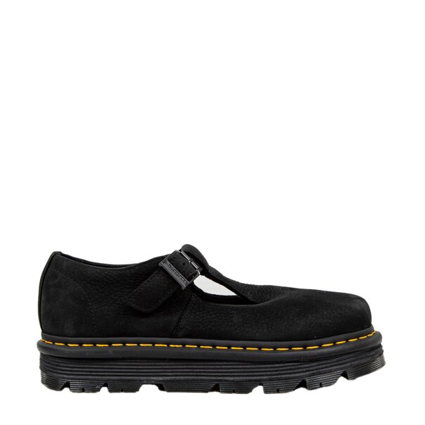 Dr Martens Mary Jane Zebzag Milled Nubuck Shoes (Black) | Alternative Shoess