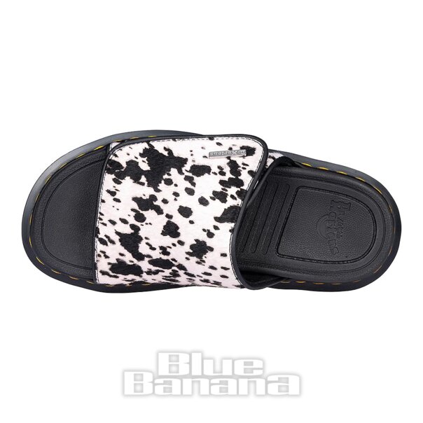 Dr Martens Zebzag Dalmatian Slider (Black/Cream) | Dr Martens Sandals