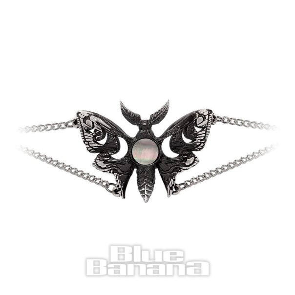 Alchemy Gothic Lunar Moth Bracelet (Silver) | Alternative Fashion, Goth Clothing