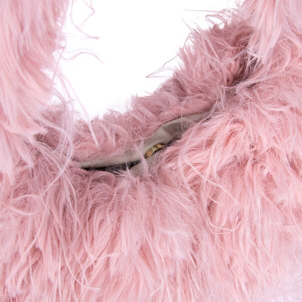 Blue Banana Long Fur Bag (Baby Pink) | Alternative Accessories