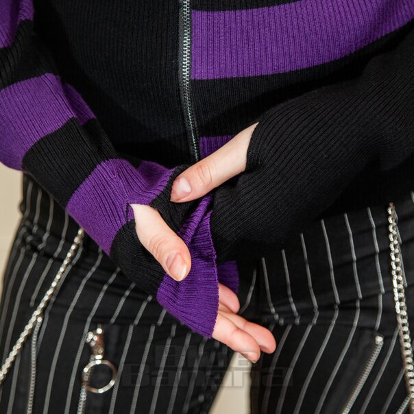 Banned Midnight Ritual Cardigan (Black/Purple) | Alternative Fashion, Goth Clothing