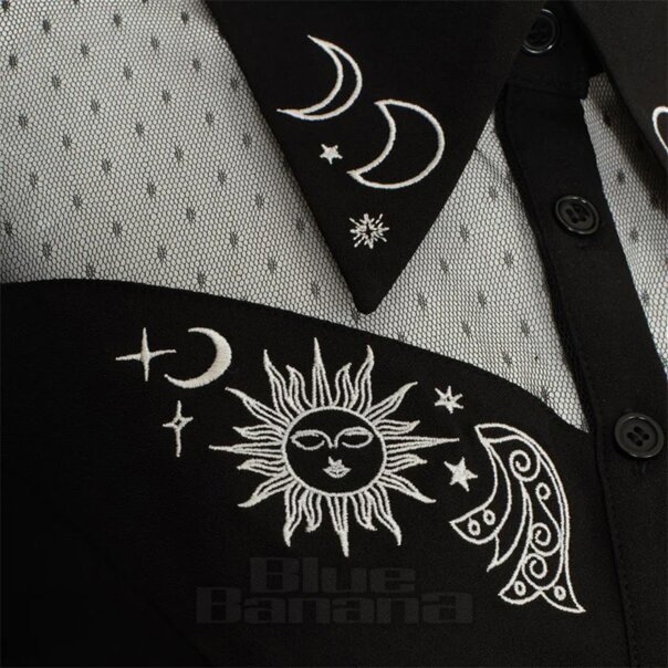 Blusa Danica de Hell Bunny (negra) | Blue Banana