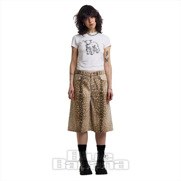 The Ragged Priest Doe Jorts (Beige) | Alternative Fashion, Goth Clothing