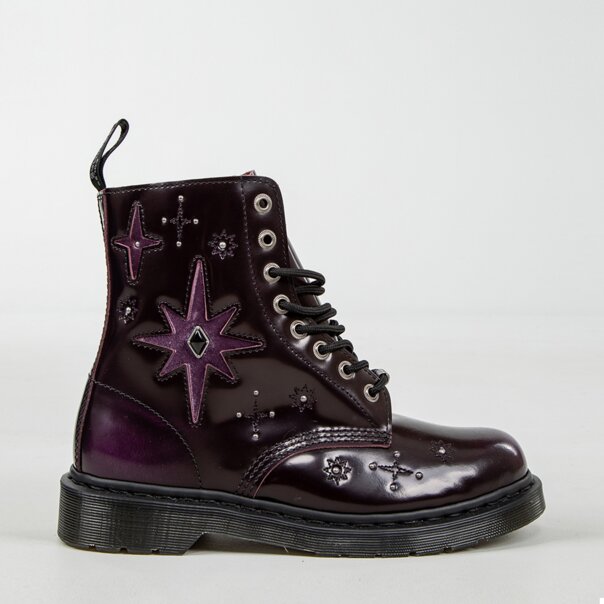 Dr Martens 1460 Wg Arcadia Velvet Boots (Purple) | Autumnal Bootss