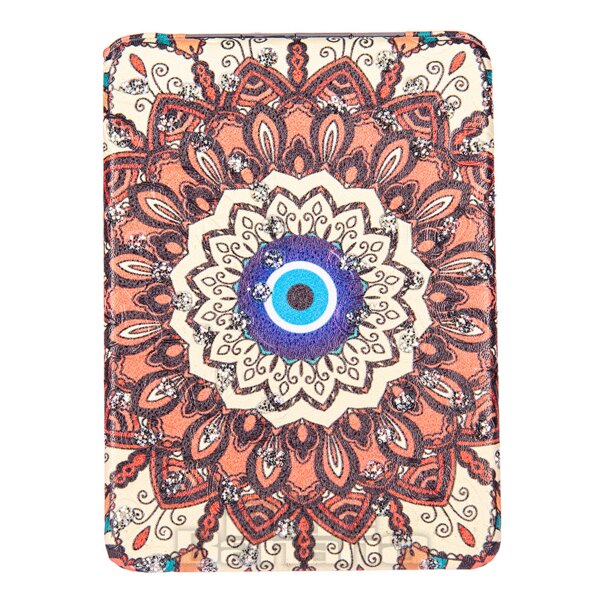Specchio da trucco compatto pieghevole (Mandala Eye Blue) | Lenti a contatto colorate
