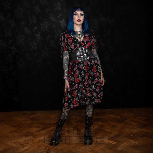 Hell Bunny Blooming Elle Dress (Black) | Blue Banana