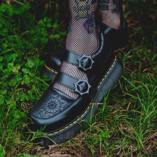 Dr Martens Buzz Mary Jane Wednesday Shoes (Black) | Blue Banana