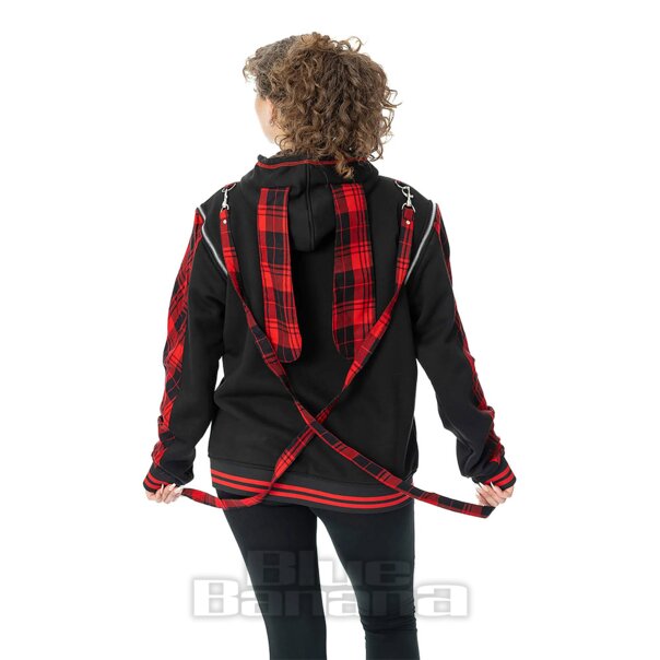 Luv Bunny Cursed Bunny Zip Hoodie (Black/Red) | Alternative Clothing