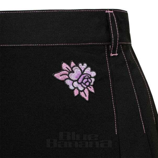 Hell Bunny X Care Bear Cheer Bear Pleated Mini Skirt (Black) | Alternative Fashion, Goth Clothing