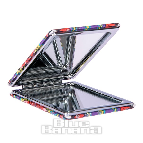 Specchio pieghevole compatto per il trucco (Mandala Eye Multi) | Lenti a contatto colorate