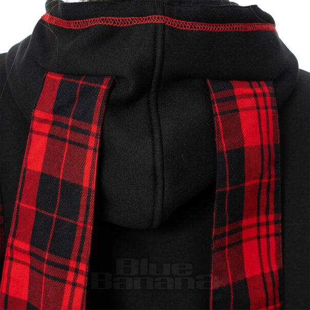 Luv Bunny Cursed Bunny Zip Hoodie (Black/Red) | Alternative Clothing