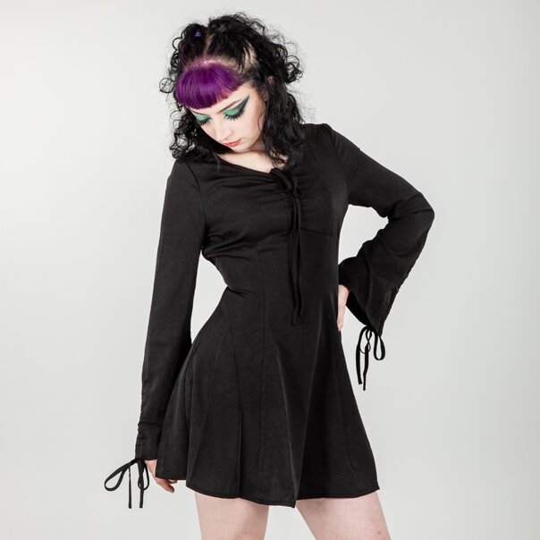 Banned Serpent Seam Dress (Black) | Banned Alternative Clothing