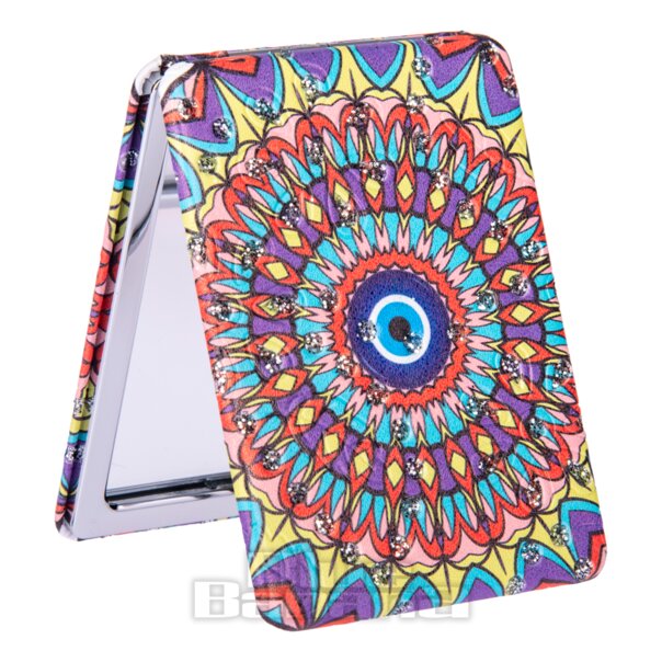 Espejo de maquillaje compacto plegable (Mandala Eye Multi) | Lentes de contacto de colores