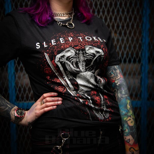 T-Shirt Squelette De Sleep Token Officiel (Noir)