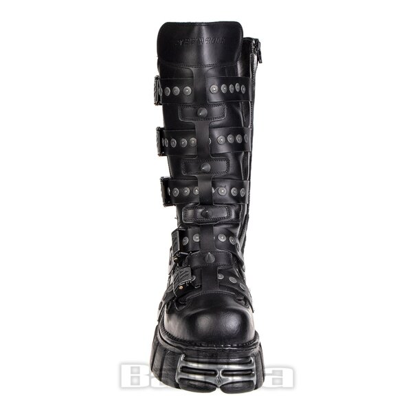 New Rock M-134-C1 Spikes Half Boots (Black)