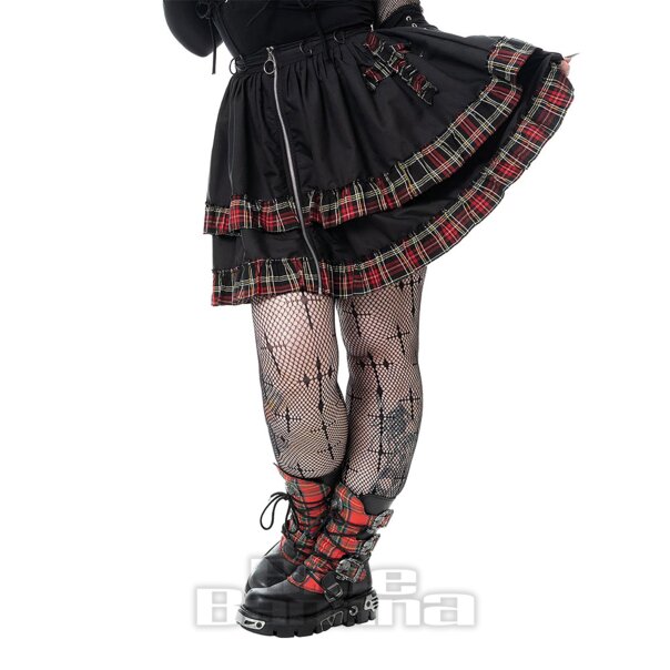 Heartless Graveyard Check Skirt (Black) | Alternative Clothing