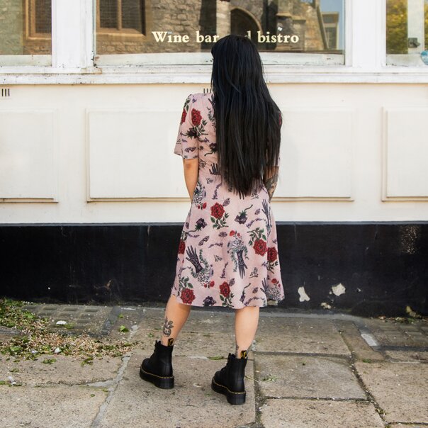 Jawbreaker Flower Spirit Mini Dress (Multicolored) | Alternative Fashion, Goth Clothing