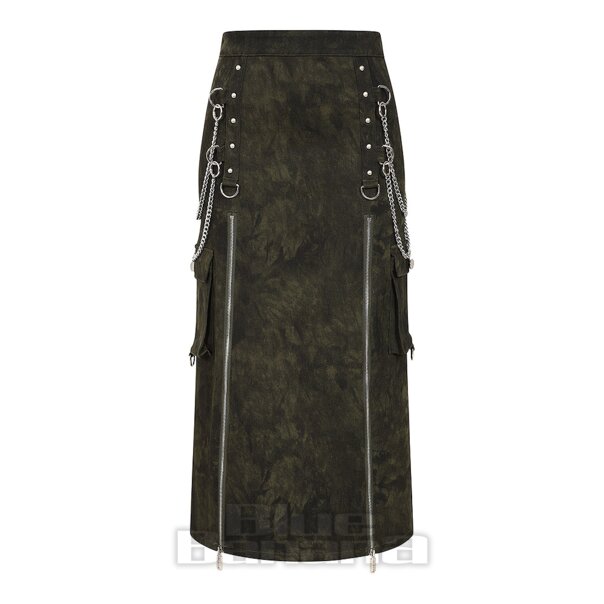 Banned Lunaire Camo Maxi Skirt (Green) | Blue Banana