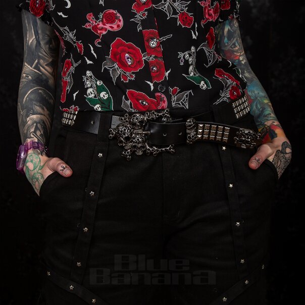 Hell Bunny Blooming Elle Blouse (Black) | Blue Banana