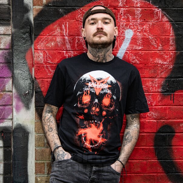 Falling In Reverse Ruegame Camiseta (Negro) | Mercancía de la banda ES